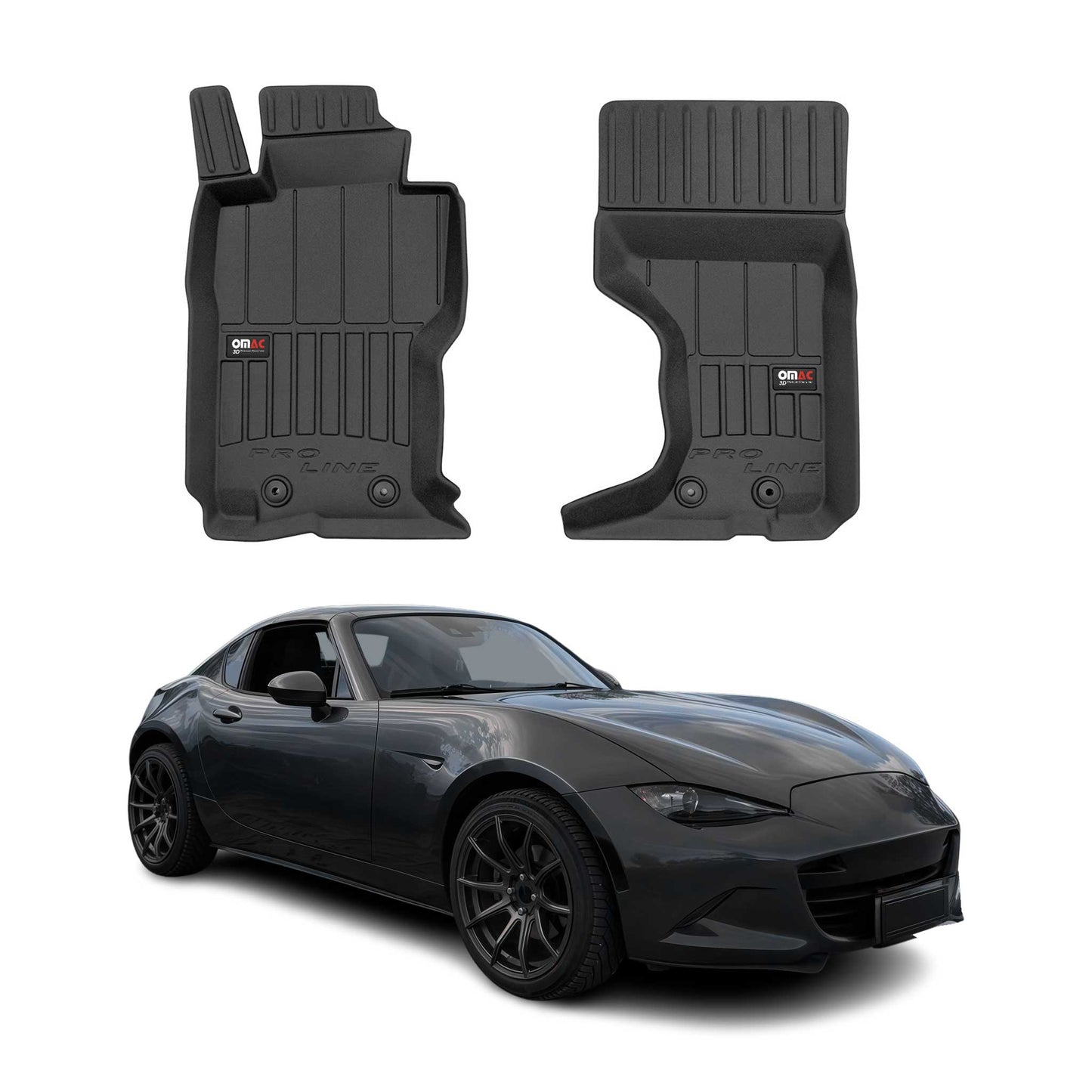 2015-2025 Mazda MX-5 Fußmatten TPE Schwarz 2 tlg