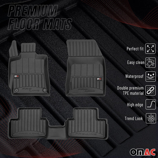 2021-2025 DS 4 Fußmatten TPE Schwarz 3 tlg