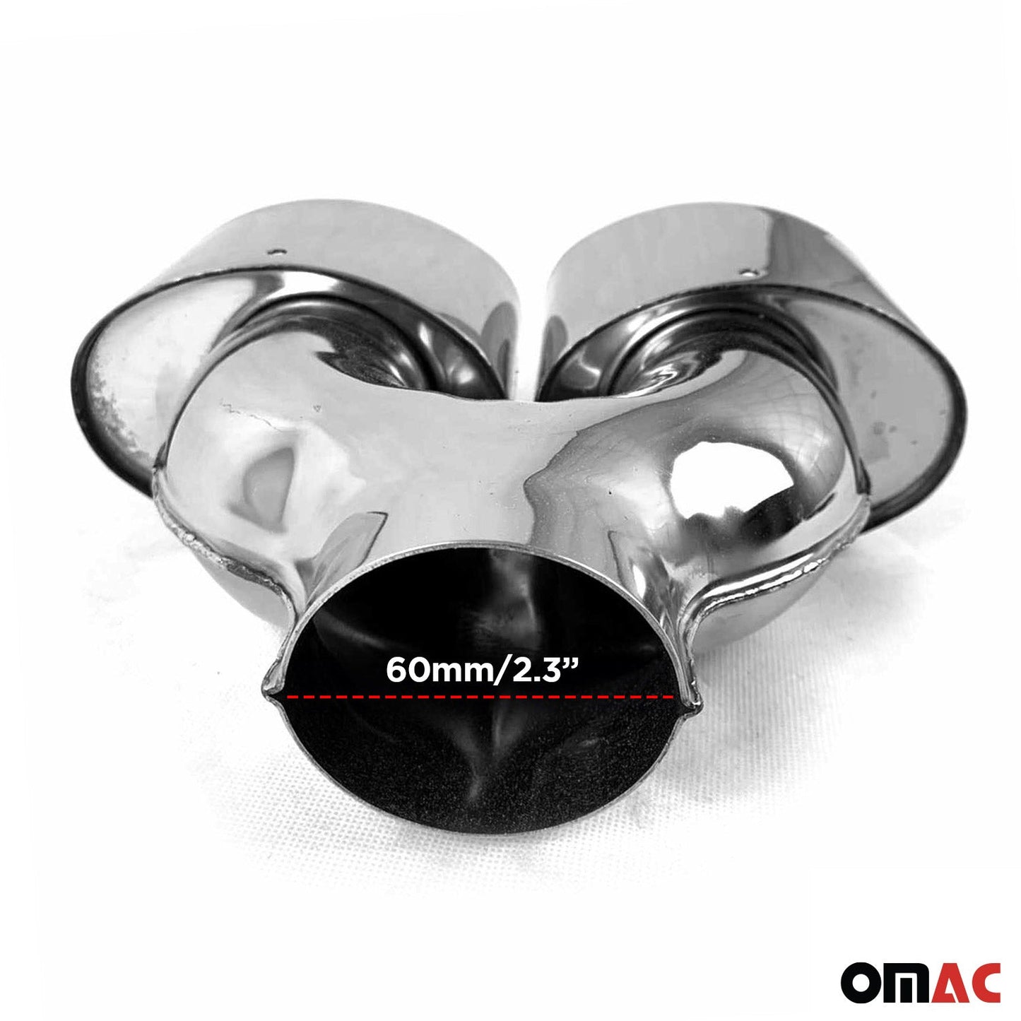 Ornamente de evacuare din oțel inoxidabil cromat pentru Mercedes CLK A209 C209 2002-2010