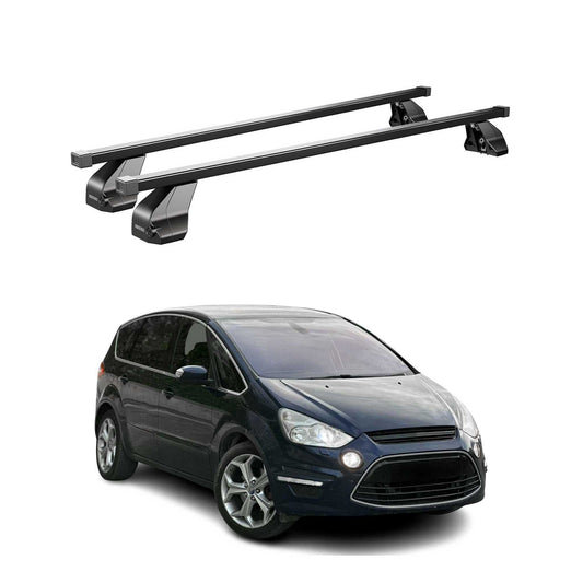 Menabo Portbagaj de plafon pentru Ford S-Max 2006-2014 75kg Oțel Negru 2 buc
