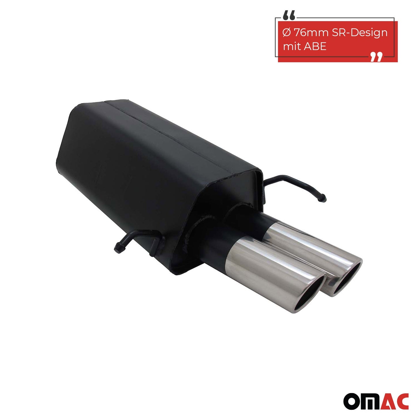 Novus Sportauspuff für Mercedes CLK W209 2x76 SR-Design Endschalldämpfer mit ABE