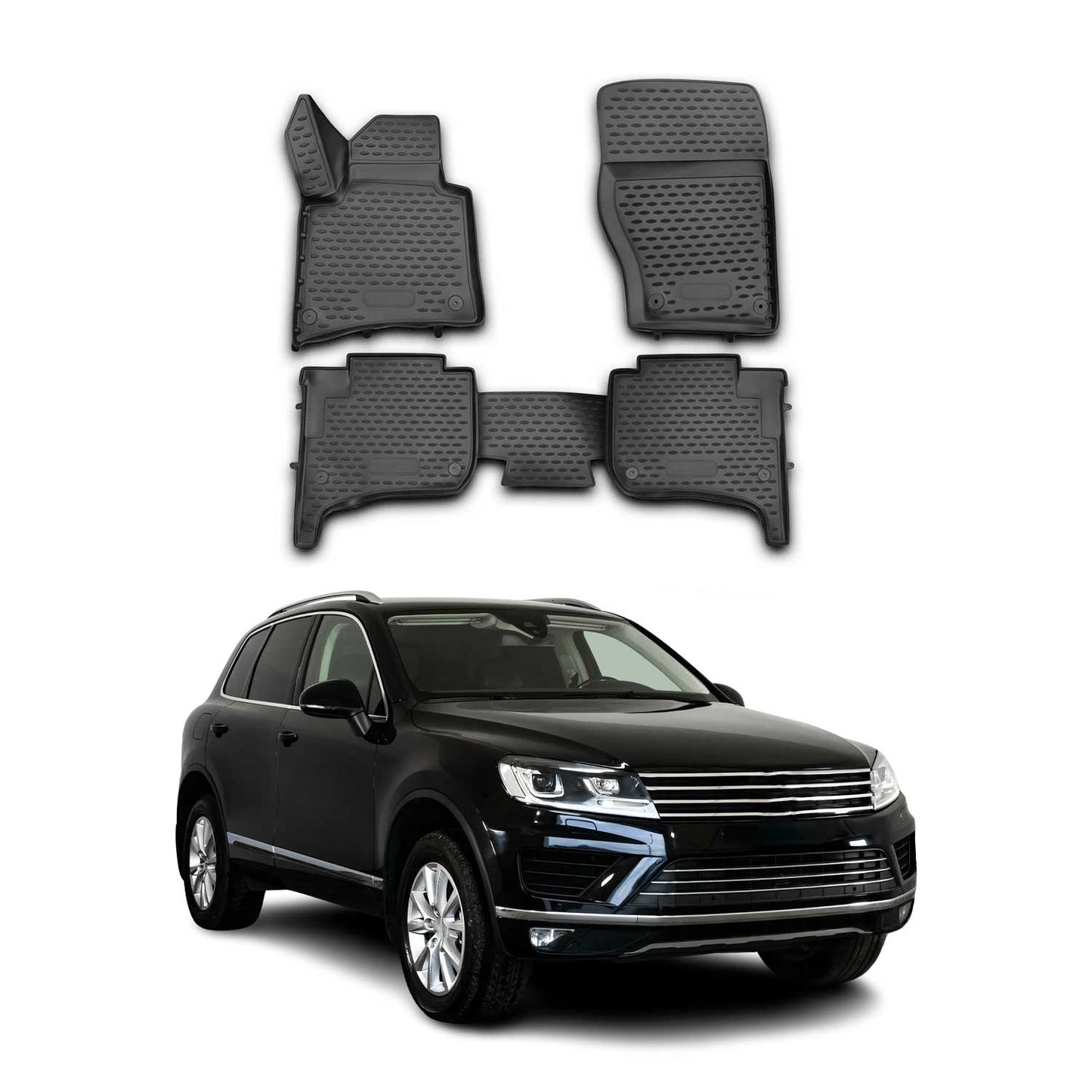 2010-2016 Porsche Cayenne Fußmatten TPE Schwarz 4 tlg