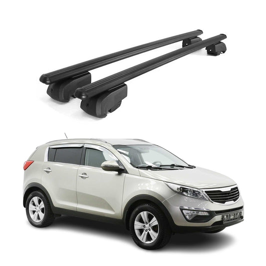 Dachträger Gepäckträger für Kia Sportage SL 2010-2015 ABE Aluminium Schwarz