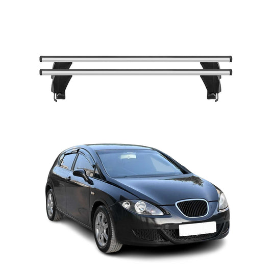 Menabo Dachträger Grundtäger für Seat Leon mk2 2005-2009 Pre-FL 50kg Alu Grau 2x