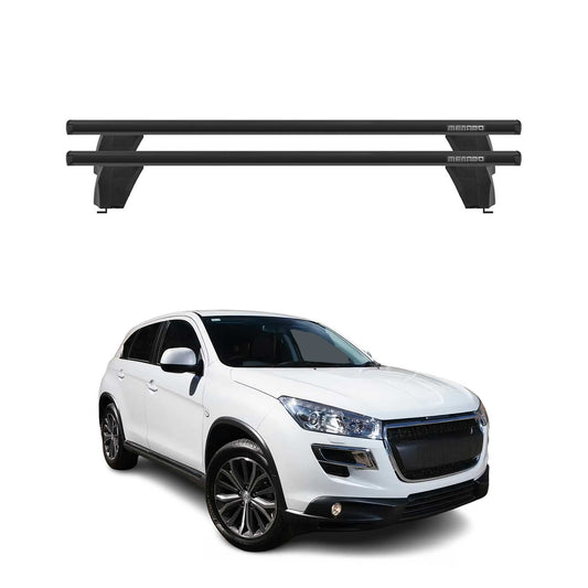 Menabo Dachträger Grundtäger für Peugeot 4008 2012-2017 75kg Alu Schwarz 2tlg