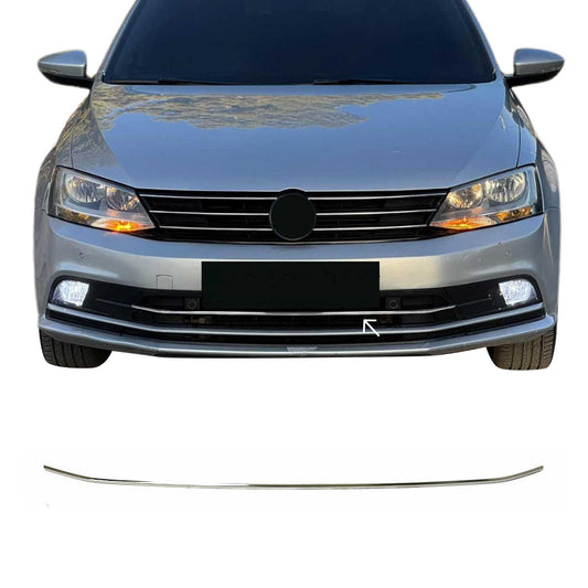 Benzi decorative grilă radiator pentru VW Jetta 2014-2018, oțel inoxidabil, argintiu, 1 bucată