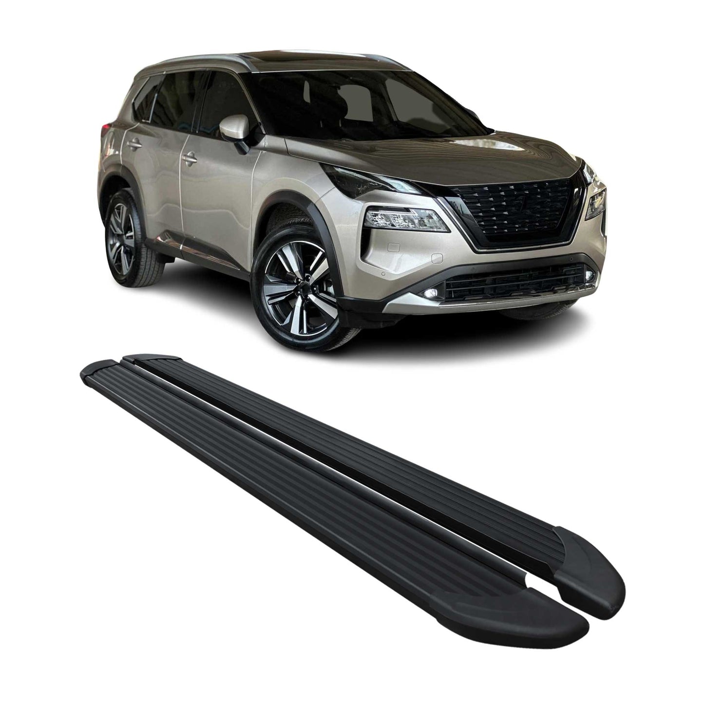 2021-2025 Nissan X-Trail Seitenschweller Trittbretter Schweller Alu Schwarz