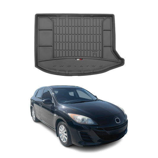 OMAC Gummi Kofferraumwanne für Mazda 3 2008-2013 TPE Laderaumwanne Schwarz