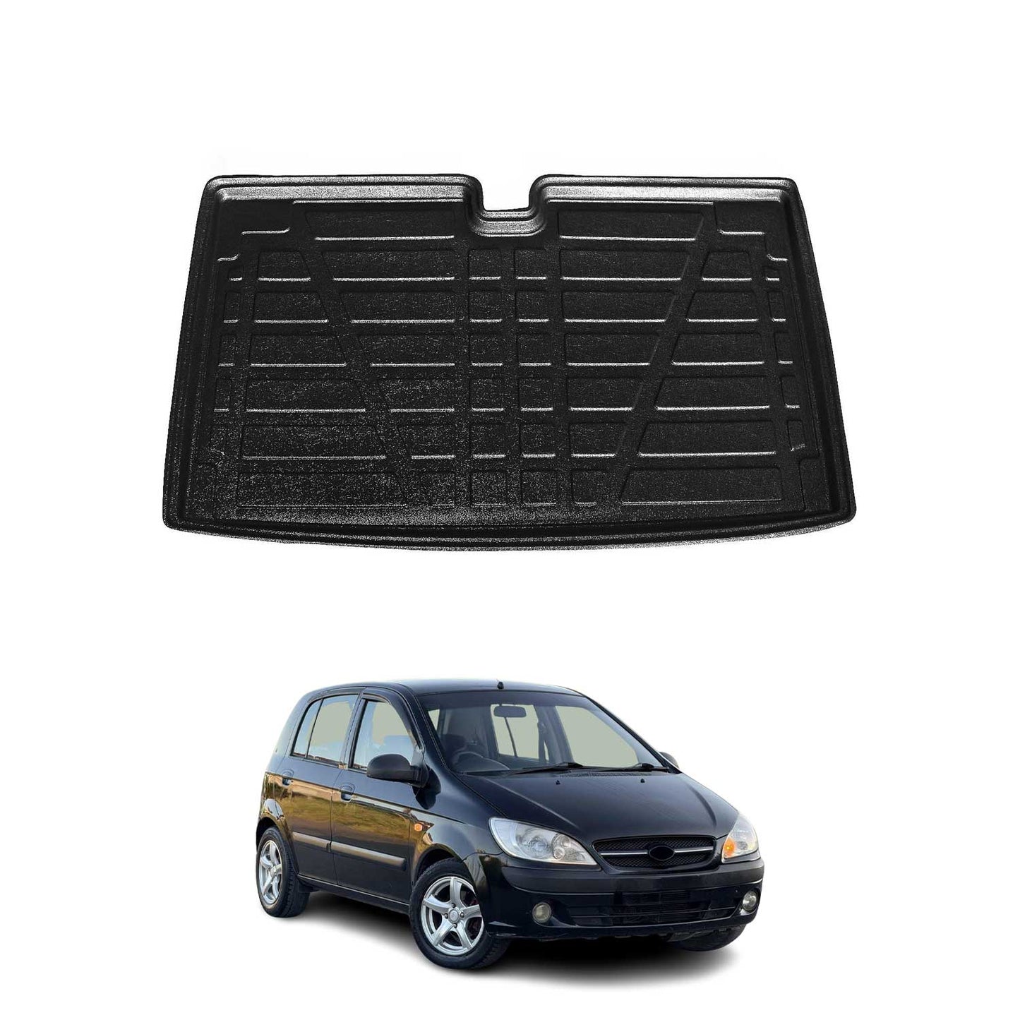 Kofferraumwanne Laderaumwanne für Hyundai Getz 2002-2011 5tür Gummi TPE Schwarz