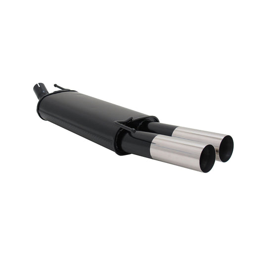 Novus Sportauspuff für Opel Corsa D 2x76mm RL-Design Endschalldämpfer mit ABE
