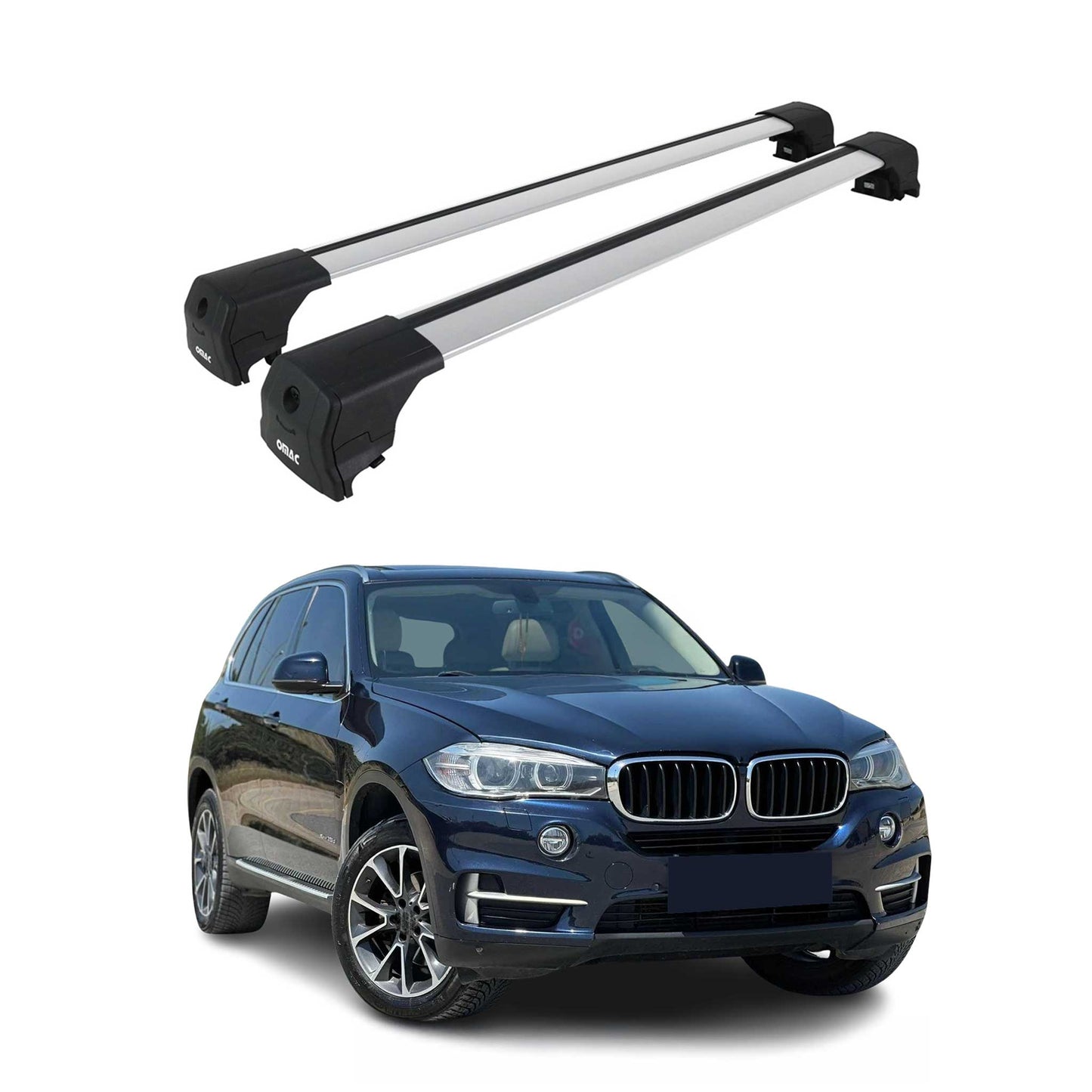 Dachträger Gepäckträger für BMW X5 F15 F85 2013-2018 Grundträger Alu Silber 2x
