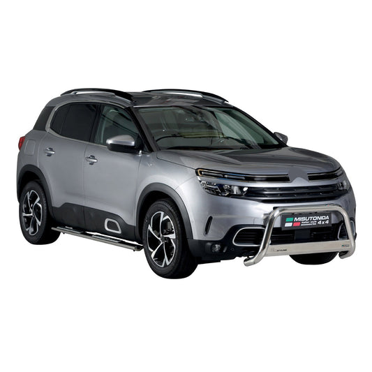 Praguri/praguri laterale din oțel inoxidabil pentru Citroen C5 Aircross 2018-2022, gri