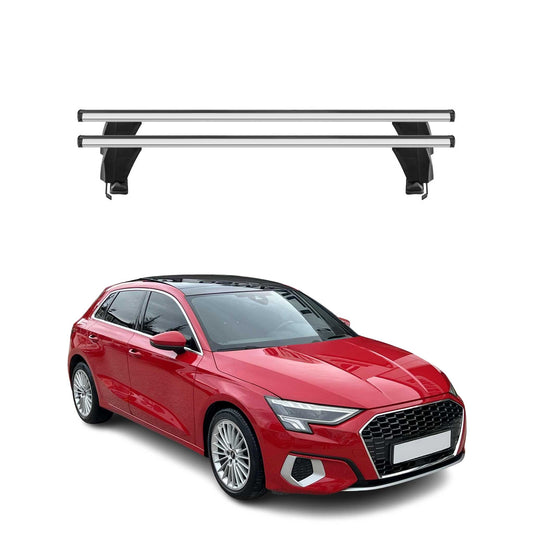 Menabo Dachträger Grundtäger für Audi A3 Sportback 8Y 2020-2025 50kg Alu Grau 2x
