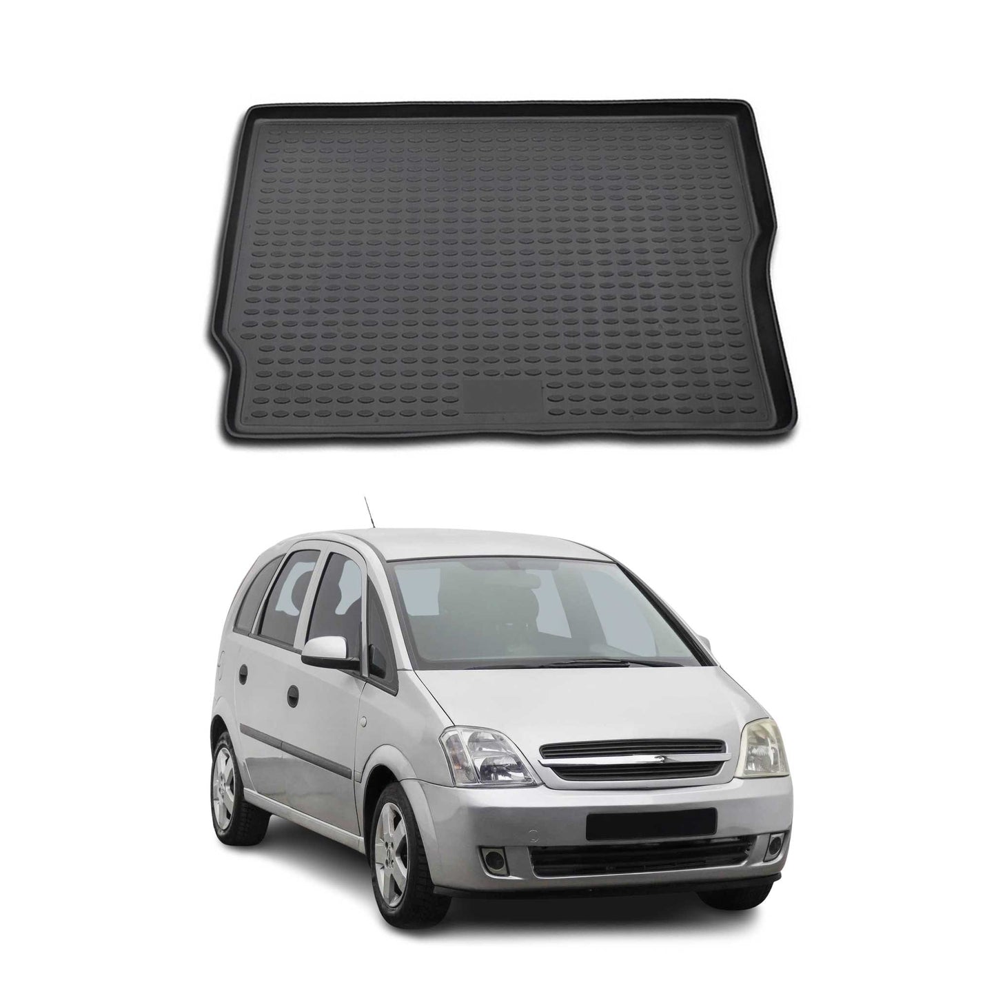 Kofferraummatte Kofferraumwanne für Opel Meriva 2003-2010 Gummi TPE Schwarz