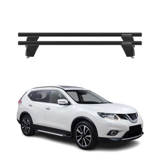 Menabo Dachträger für Nissan X-Trail T32 2014-2017 Pre-FL 75kg Alu Schwarz 2x