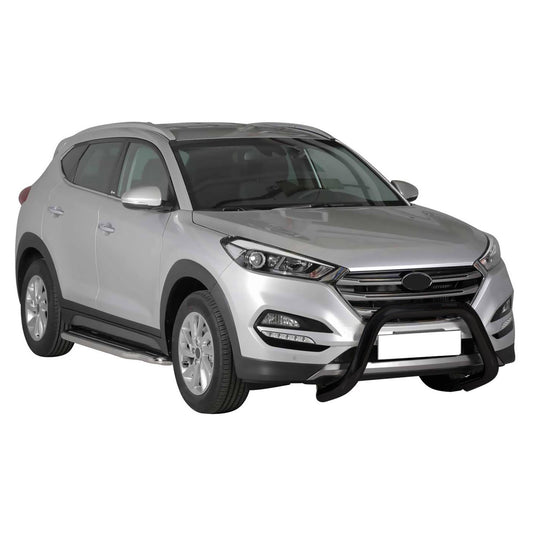 Bară de protecție/buton față pentru Hyundai Tucson 2015-2018, ø76mm, oțel, negru