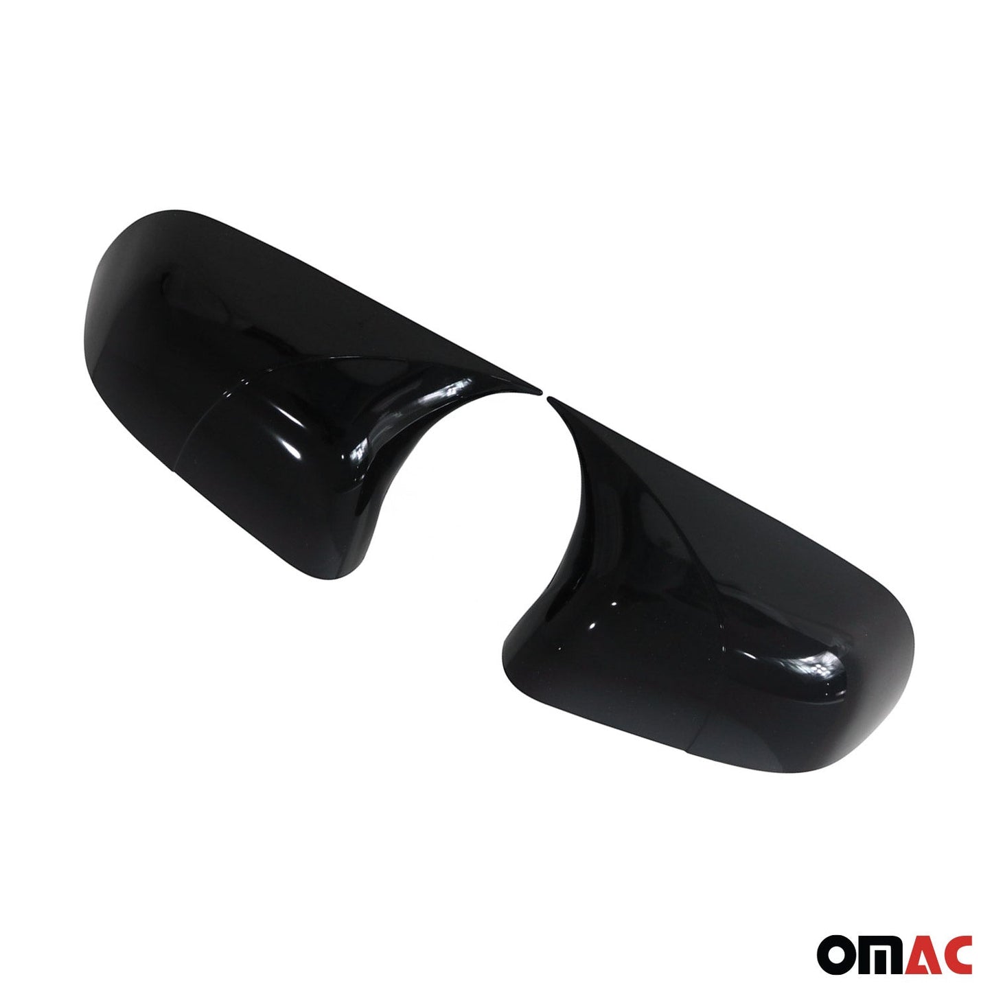 Spiegelkappen Spiegelabdeckung für Dacia Dokker 2012-2021 ABS Schwarz Glanz 2tlg