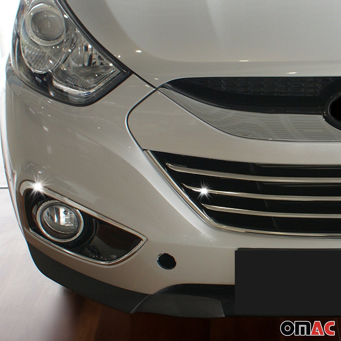 Benzi decorative grilă auto pentru Hyundai ix35 2010-2015, oțel inoxidabil, argintiu, 4x