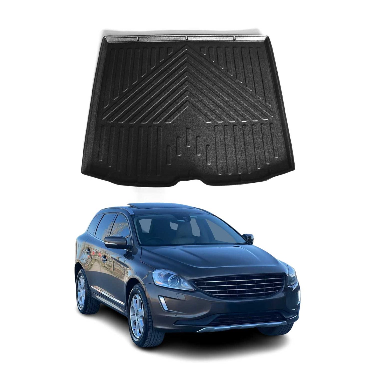 Protecție portbagaj/căptușeală pentru bagaje Volvo XC60 2009-2021, cauciuc TPE, negru
