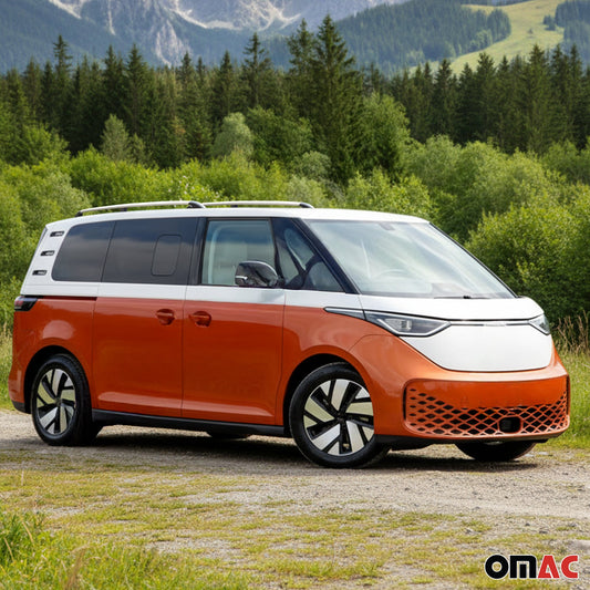 Dachreling Relingträger für VW ID.Buzz 2022-25 L1 Kurzer Gepackträge Silber 2x