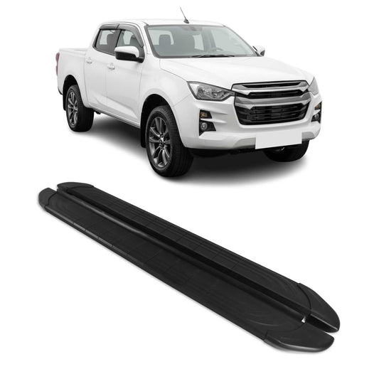 Praguri laterale, aluminiu, negru, pentru Isuzu D-Max III 2019-2025