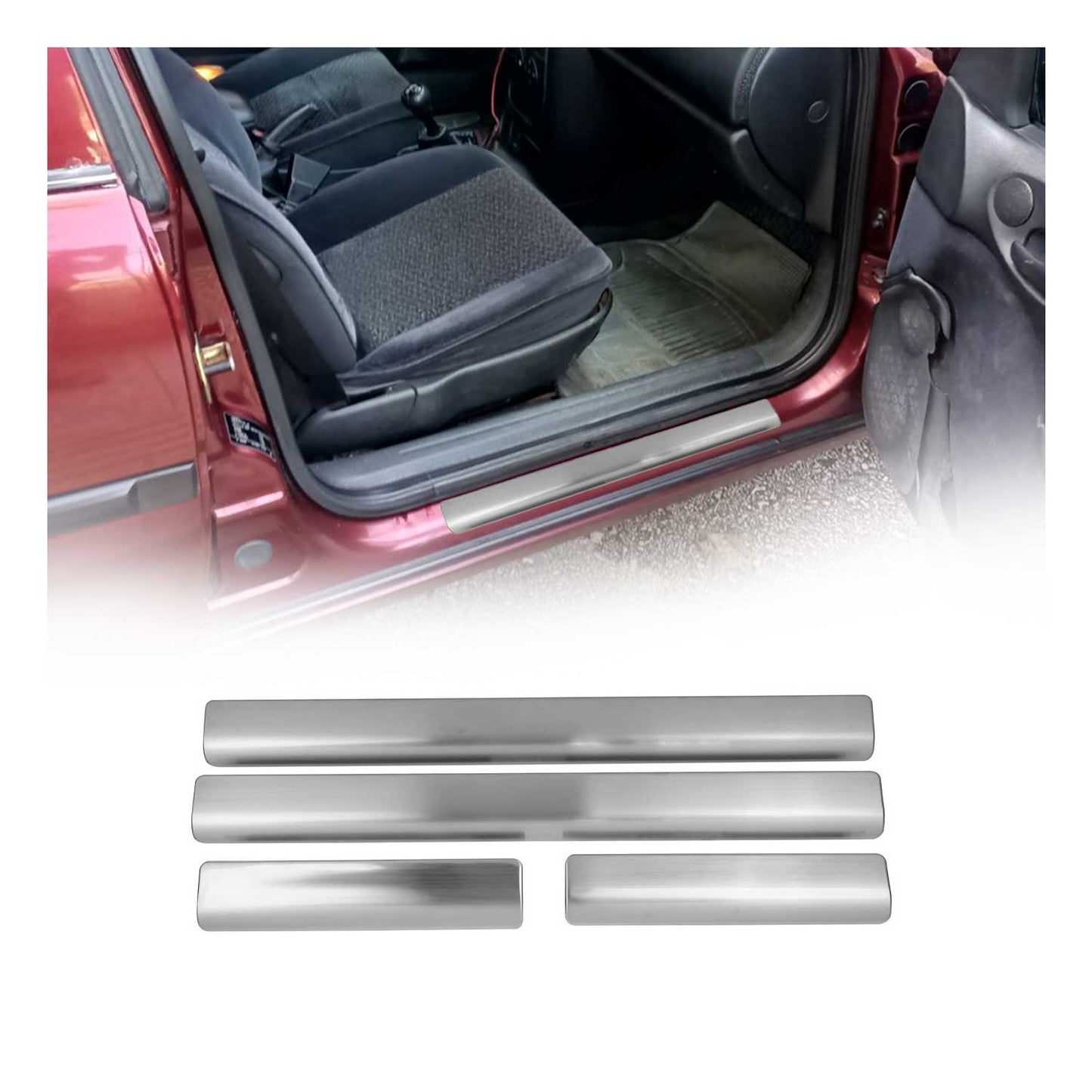 Einstiegsleisten Türschweller für Opel Vectra B 1995-2002 Edelstahl Silber 4tlg