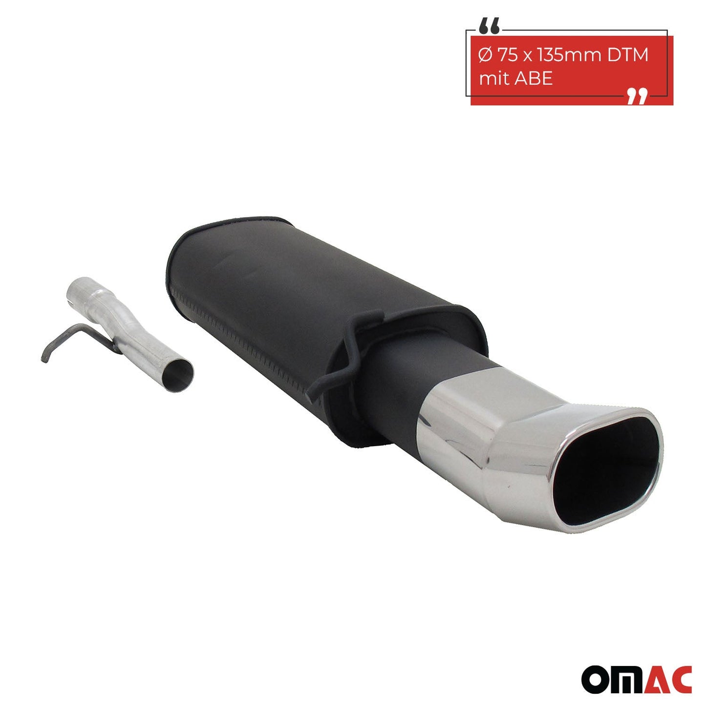 Novus Sportauspuff für VW Passat 3B / 3BG 135x75mm DTM Endschalldämpfer mit ABE