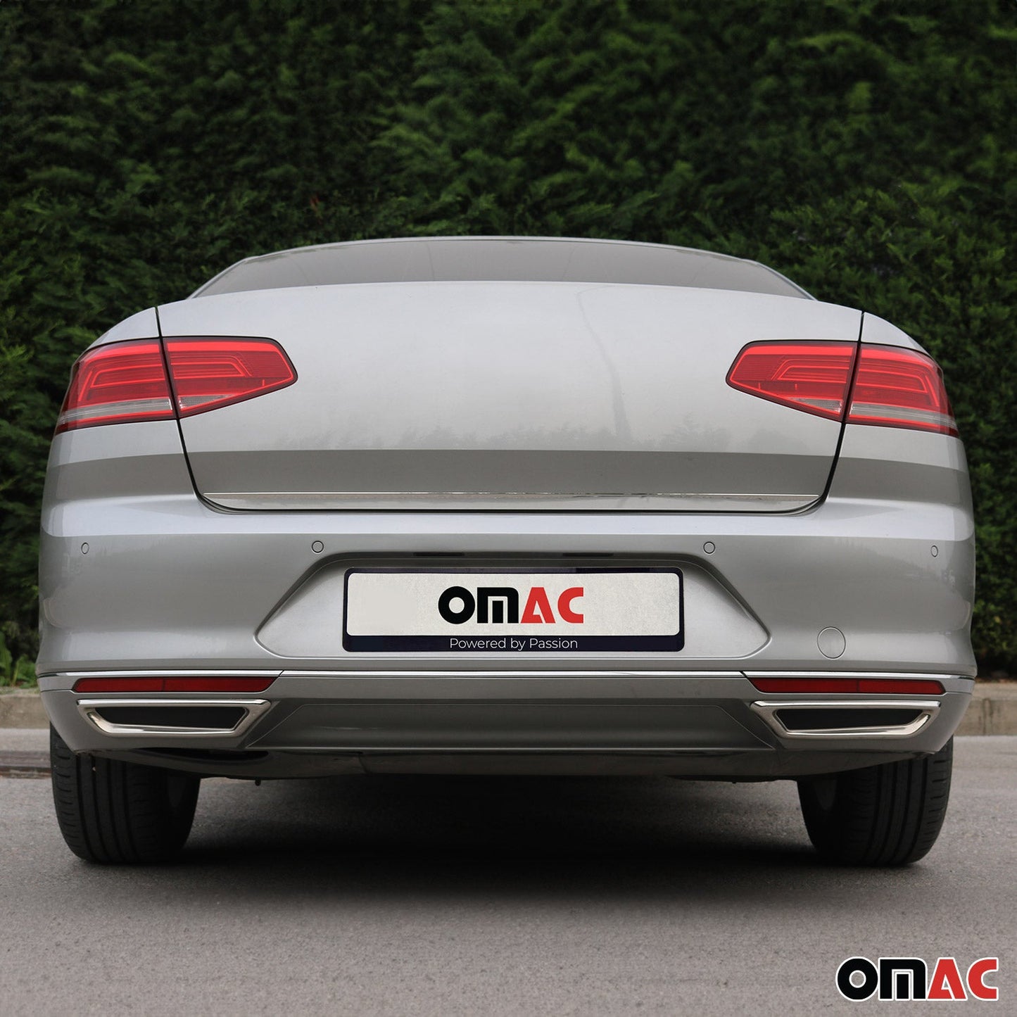 Bandă decorativă portbagaj, bandă decorativă spate pentru VW Passat B8.5 Sedan/Variant 2019-2021, cromată, set 3 piese