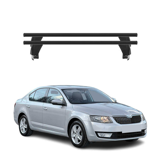 Menabo Dachträger für Skoda Octavia mk3 2013-2017 Pre-FL 50kg Alu Schwarz 2x