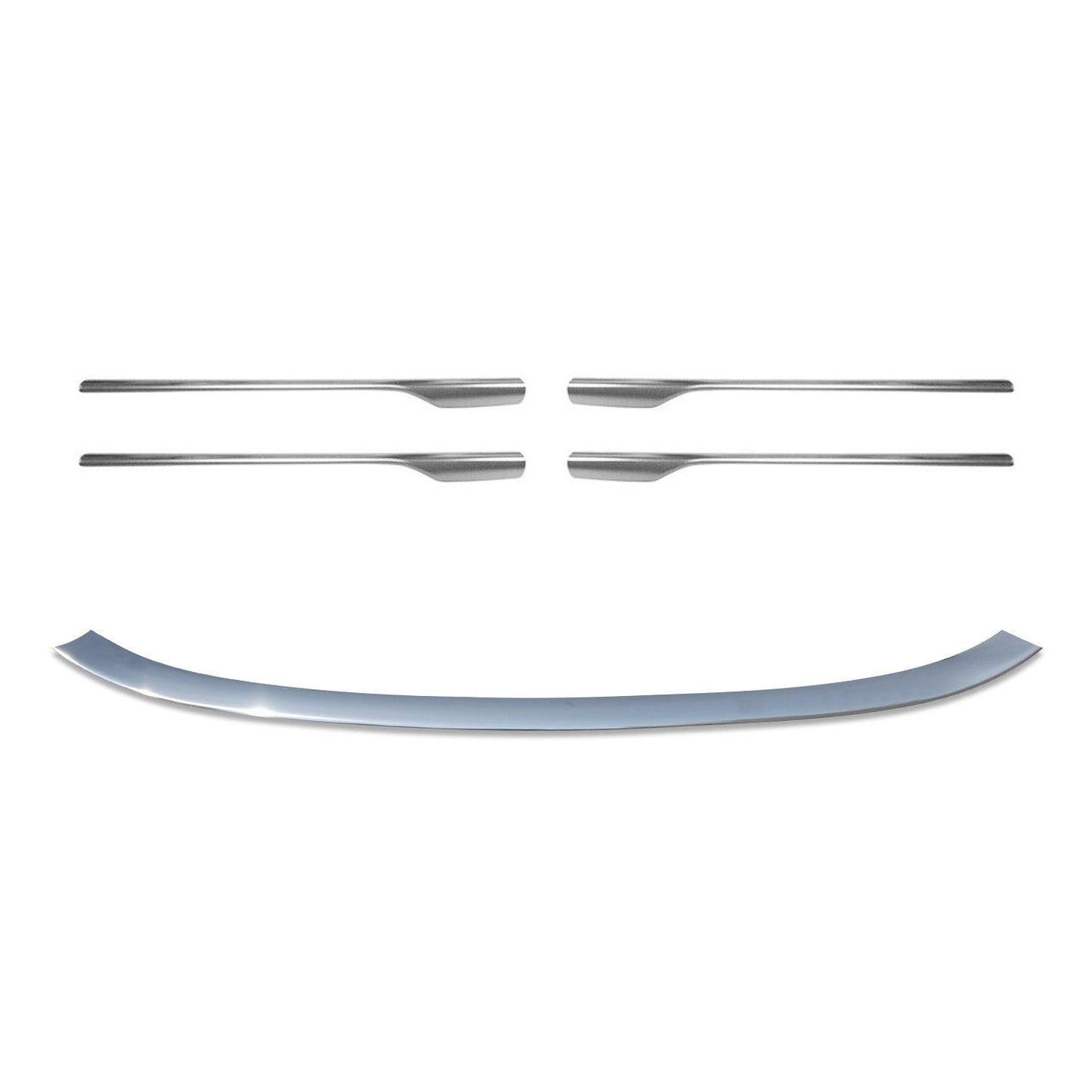 Grilă radiator, grilă radiator, set grilă Dacia Sandero 2012-2017, oțel inoxidabil, argintiu