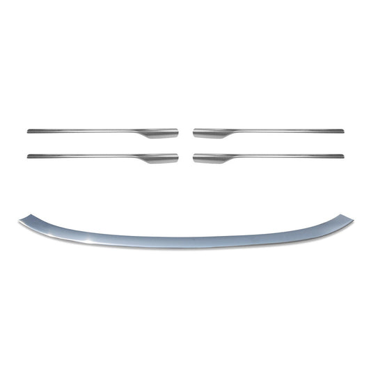 Grilă radiator, grilă radiator, set grilă Dacia Sandero 2012-2017, oțel inoxidabil, argintiu