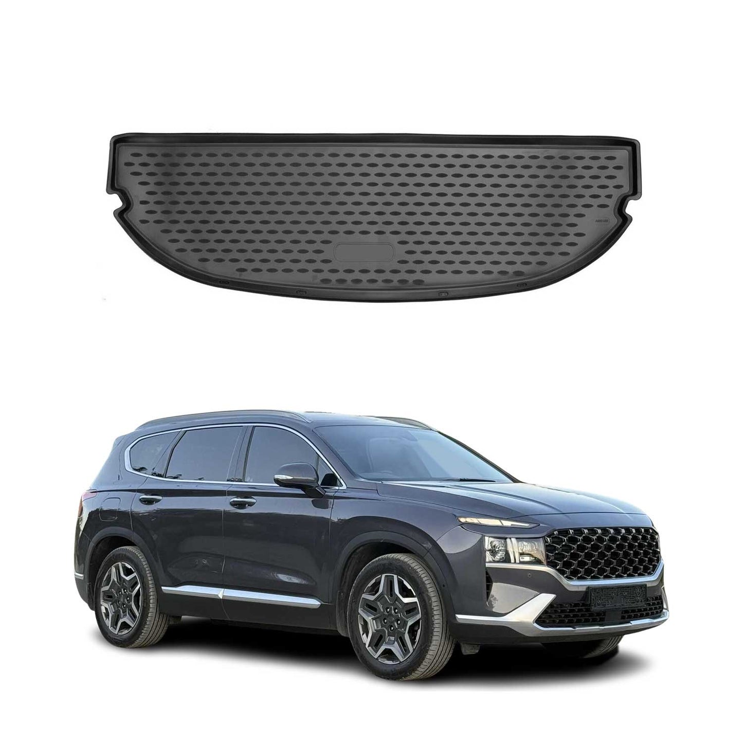 Kofferraummatte Kofferraumwanne für Hyundai Santa Fe 2021-2025 7-Sitzer Gummi
