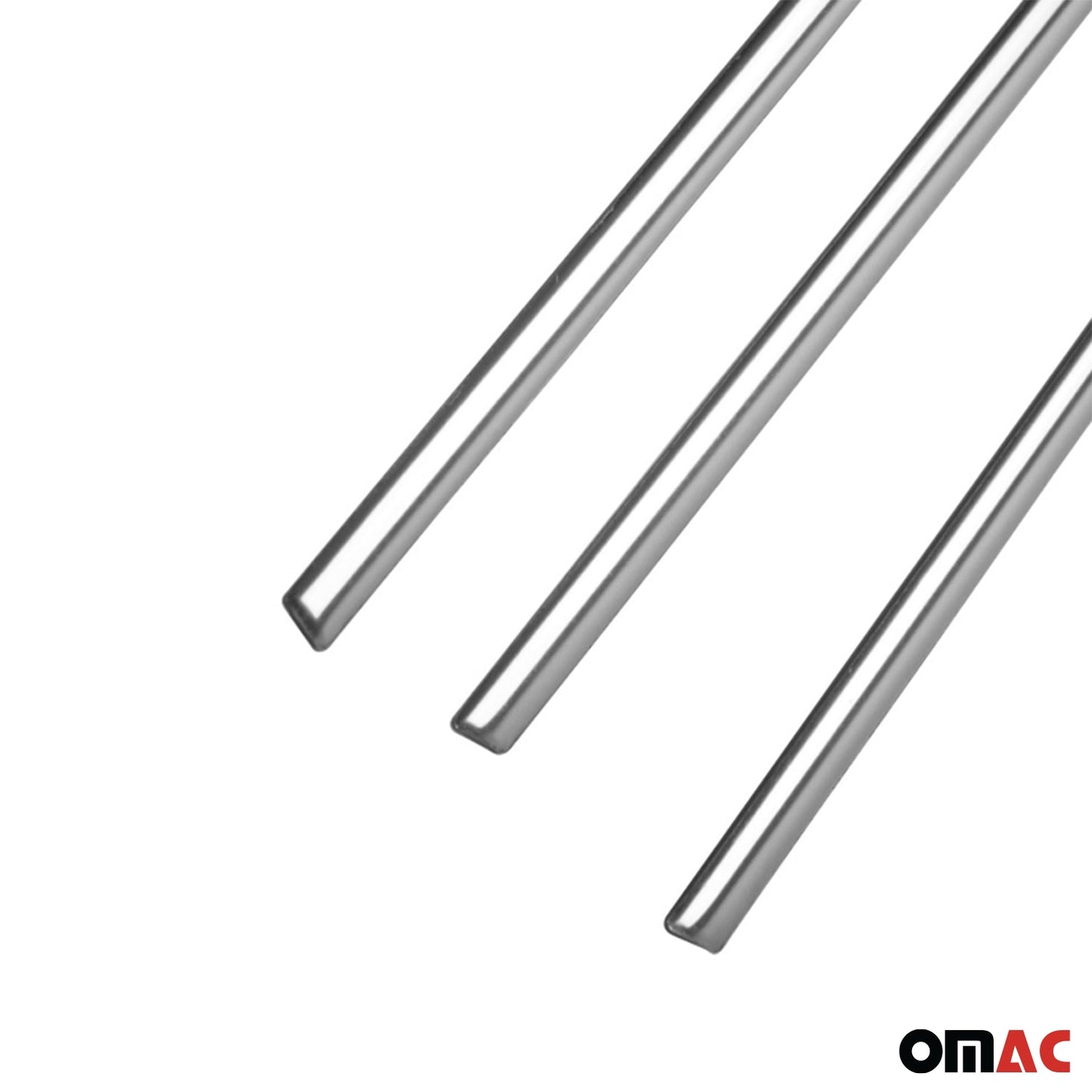 Benzi decorative pentru geamuri Kia Rio hatchback și sedan, oțel inoxidabil cromat, set 6 piese