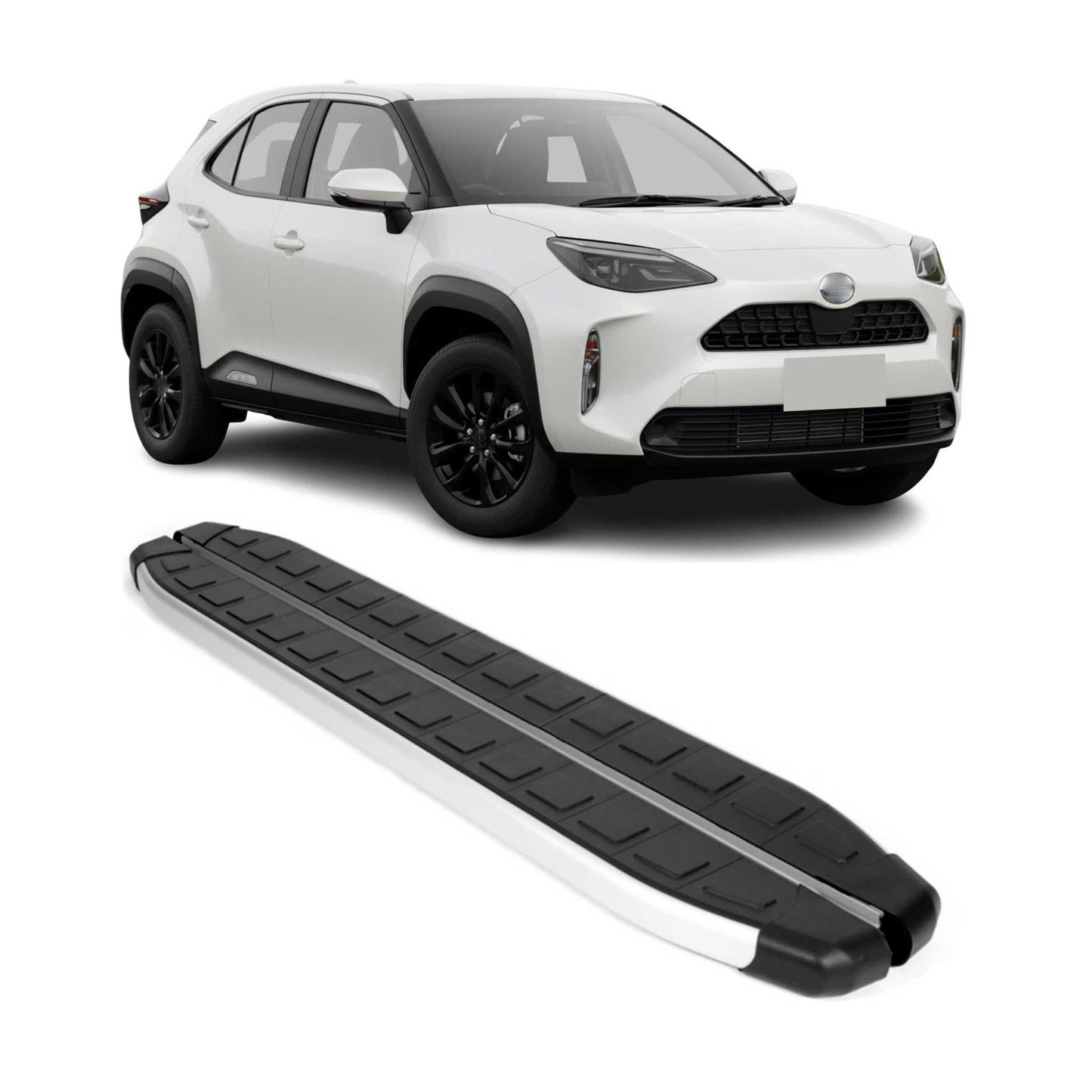 Trittbretter Schweller Seitenschweller für Toyota Yaris Cross 2023-2025 Alu 2x