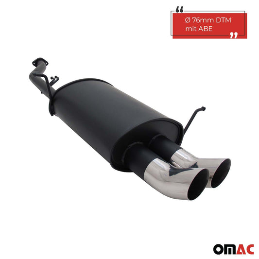 Novus Sportauspuff für BMW E36 Compact 316i 2x76mm DTM Endschalldämpfer mit ABE