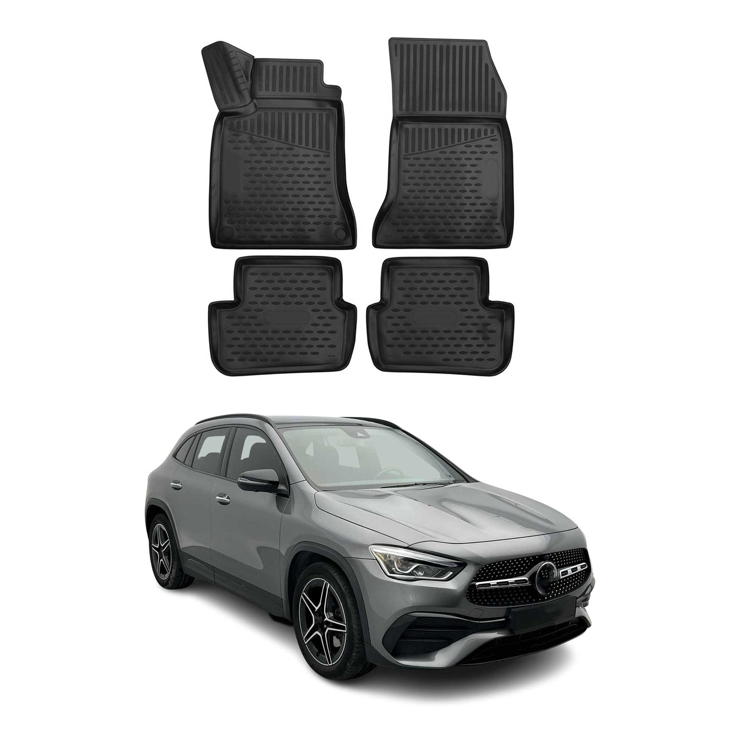 OMAC Fußmatten Gummimatten für Mercedes GLA H247 2020-2025 Automatten Schwarz 4x