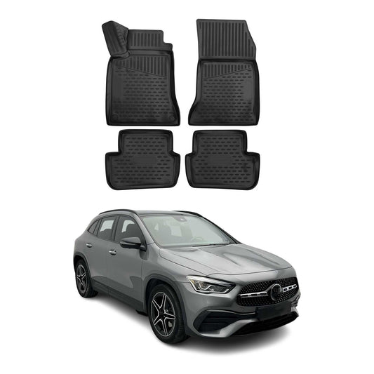 OMAC Fußmatten Gummimatten für Mercedes GLA H247 2020-2025 Automatten Schwarz 4x