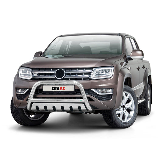 Bară de protecție față pentru VW Amarok 2016-2021 cu ABE (omologare de tip germană) din oțel inoxidabil, argintiu