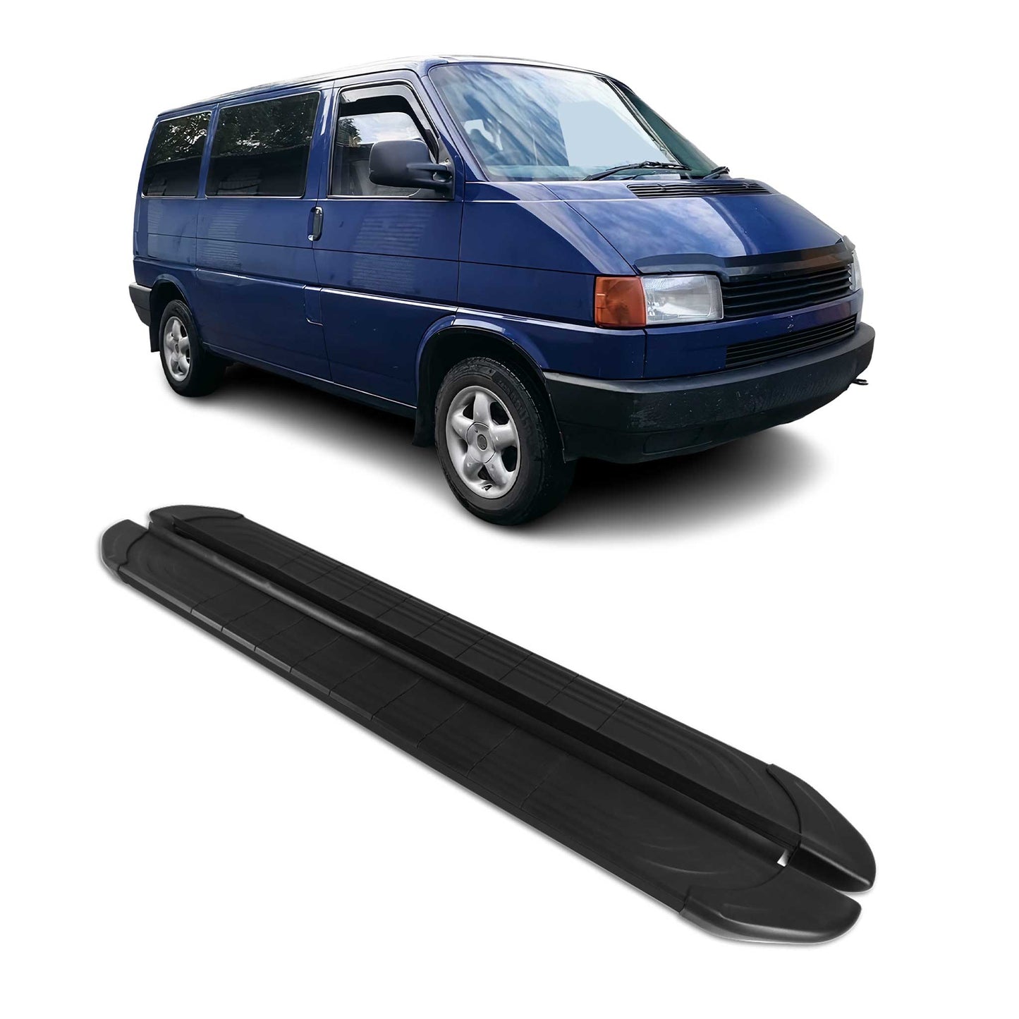 Trittbretter Seitenschweller für VW T4 Transporter 1990-2003 L2 Langer Schwarz
