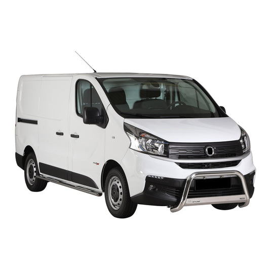 Bară de protecție/buton față pentru Fiat Talento 2016-2021, ø63mm, oțel, argintiu, protecție