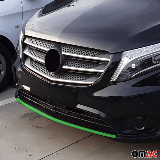 Benzi decorative grilă radiator pentru Mercedes Vito 2014-2019, oțel inoxidabil, verde, 1 bucată