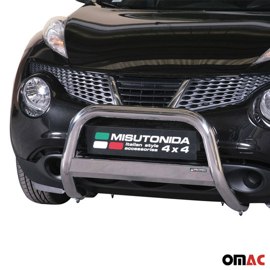 Frontbügel Frontschutzbügel für Nissan Juke 2010-2019 ø63mm Stahl Silber Schutz