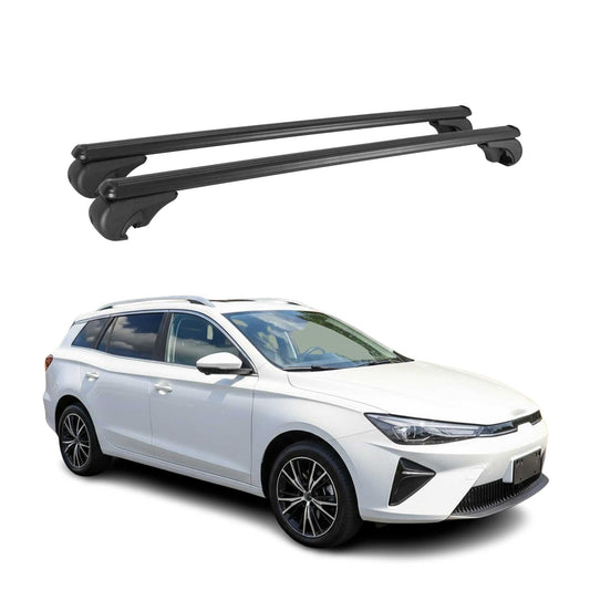 Portbagaj de plafon pentru MG 5 EV 2017-2025 75kg aluminiu negru 2 buc