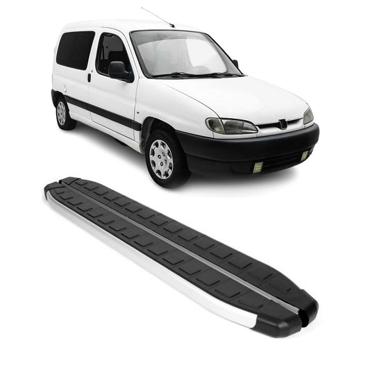 Schweller Seitenbretter Trittbretter für Peugeot Partner 1996-2008 Alu Schwarz