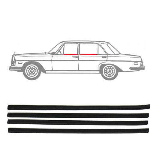 Außenkante Dicht Staub Horizontale Leiste für Mercedes W115 1968-1980 ABS 4tlg