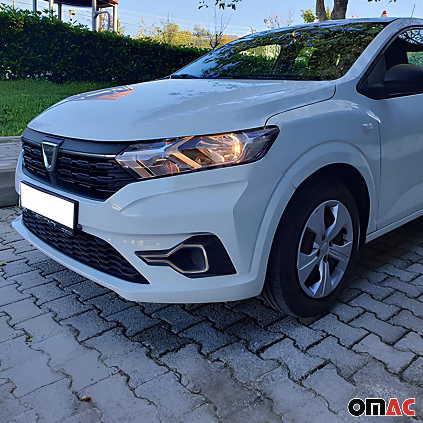 Nebelscheinwerfer Rahmen für Dacia Sandero 3 2021-2025 Edelstahl Chrom 2x