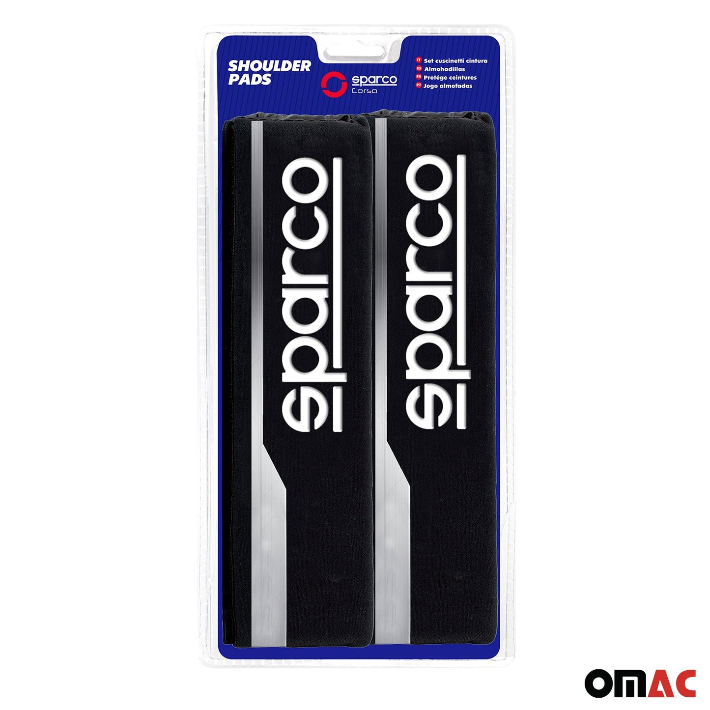 SPARCO Gurtschoner Gurtpolster Sicherheitsgurt Gurtschutz Polster Grau 2x