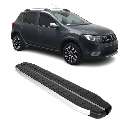 Praguri laterale/scaune pentru Dacia Sandero Stepway 2012-2020, aluminiu, negru