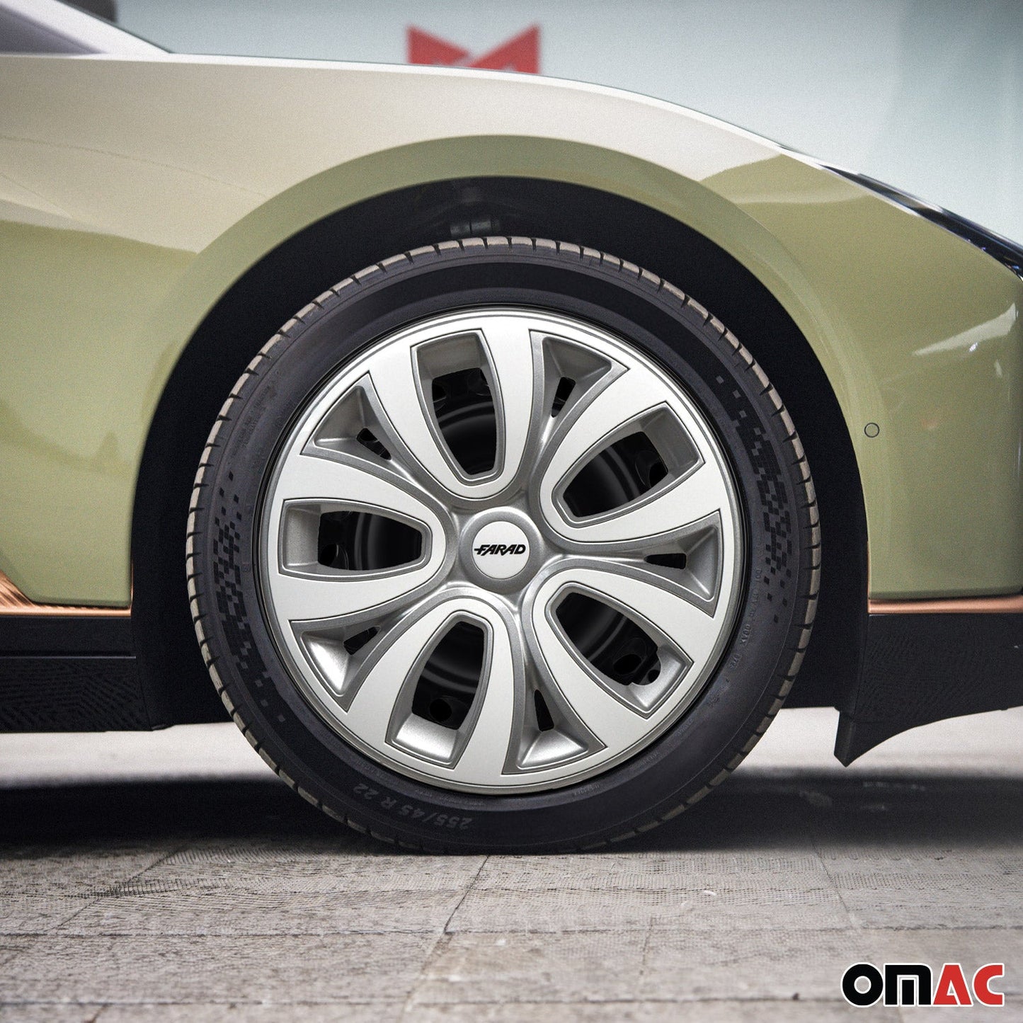 4 Stück Radblenden Radkappen Radzierblenden 16" Zoll Stahlfelgen Grau-Weiß