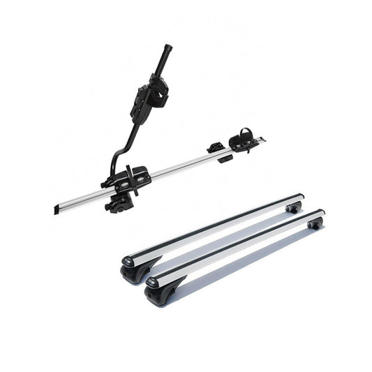 Dachträger + Fahrradträger Satz für VW Sharan 2010-2025 Aluminium Silber 3tlg